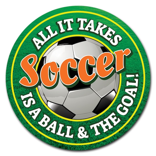 Soccer Circle Corrugated Plastic Sign